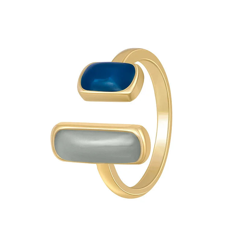 New Adjustable Colorful Drip Glaze Ring