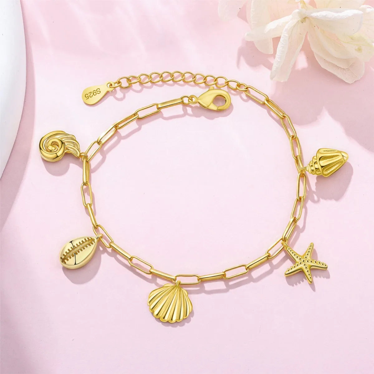 Aria 18K Gold Plated Charm Bracelet