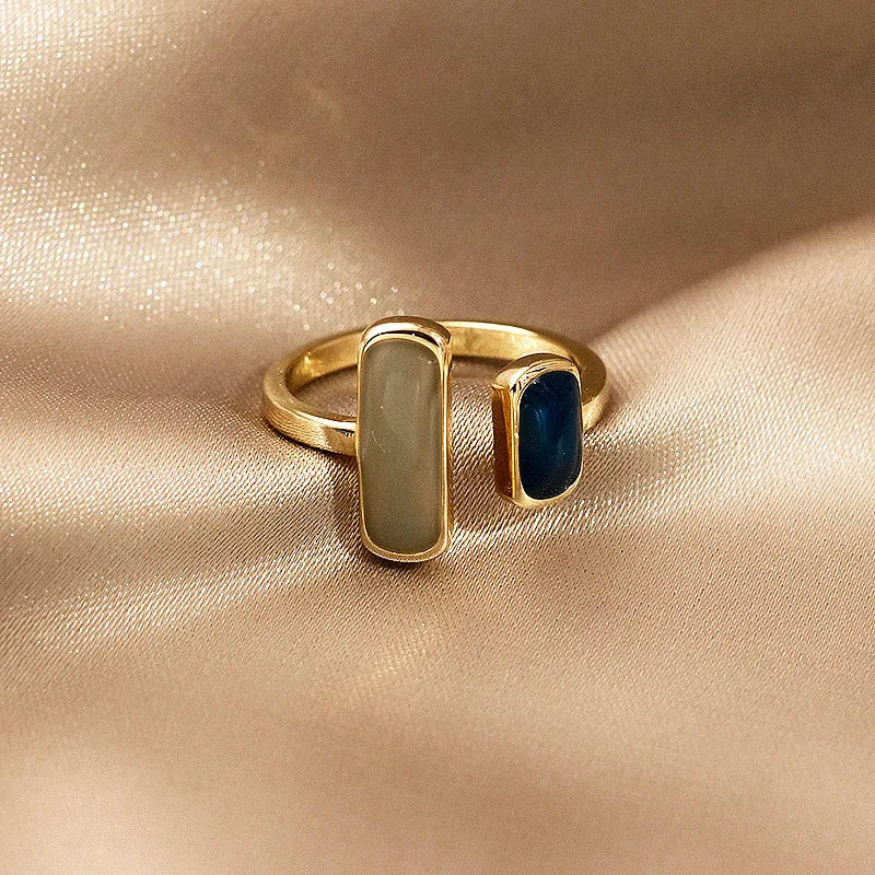 New Adjustable Colorful Drip Glaze Ring