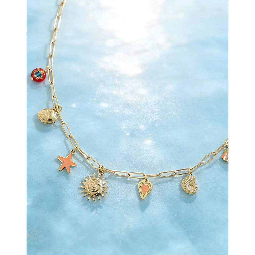YACHAN Ocean Series Stainless Steel Charms Necklace