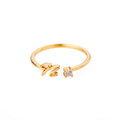Tiny Initial Letter Rings For Women Stainless Steel A-Z
