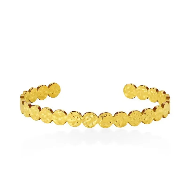 The Muse Hammered Gold Cuff