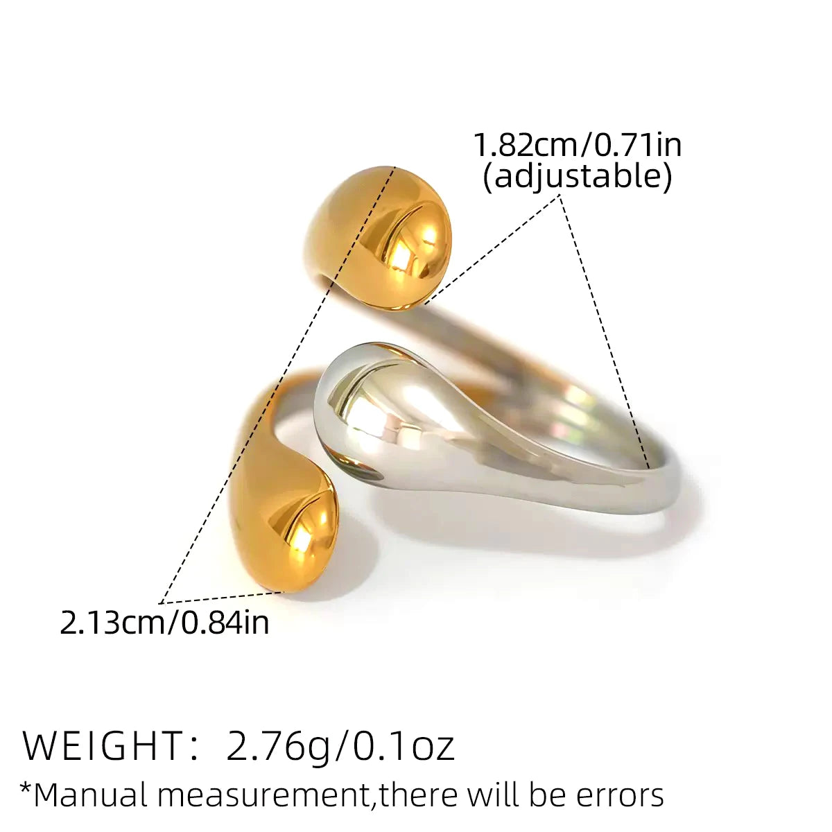 18k Gold Plated Artisan Wave Ring