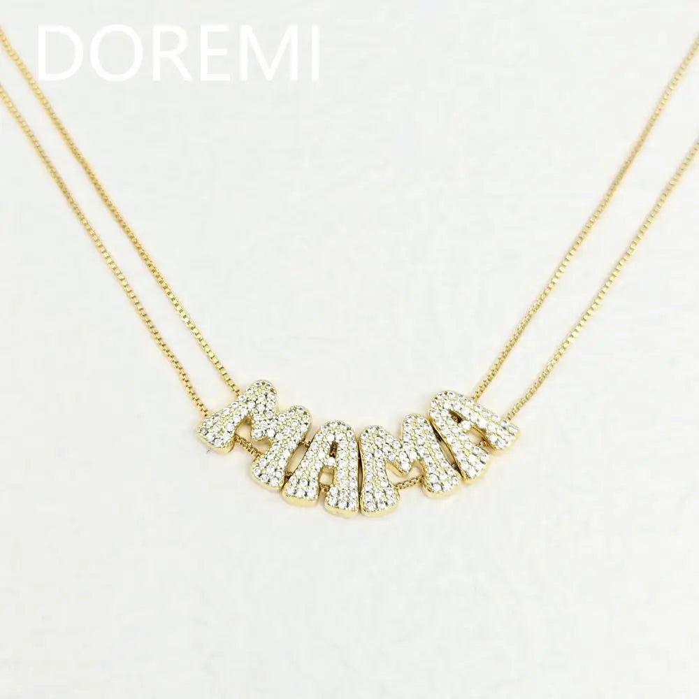 Custom 3D Balloon Name Necklace