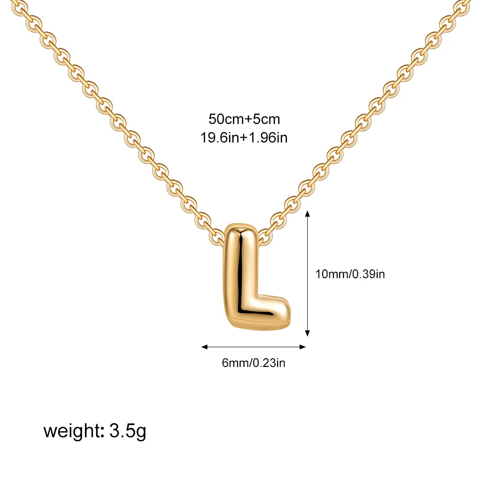 Custom Bubble Letter Necklace