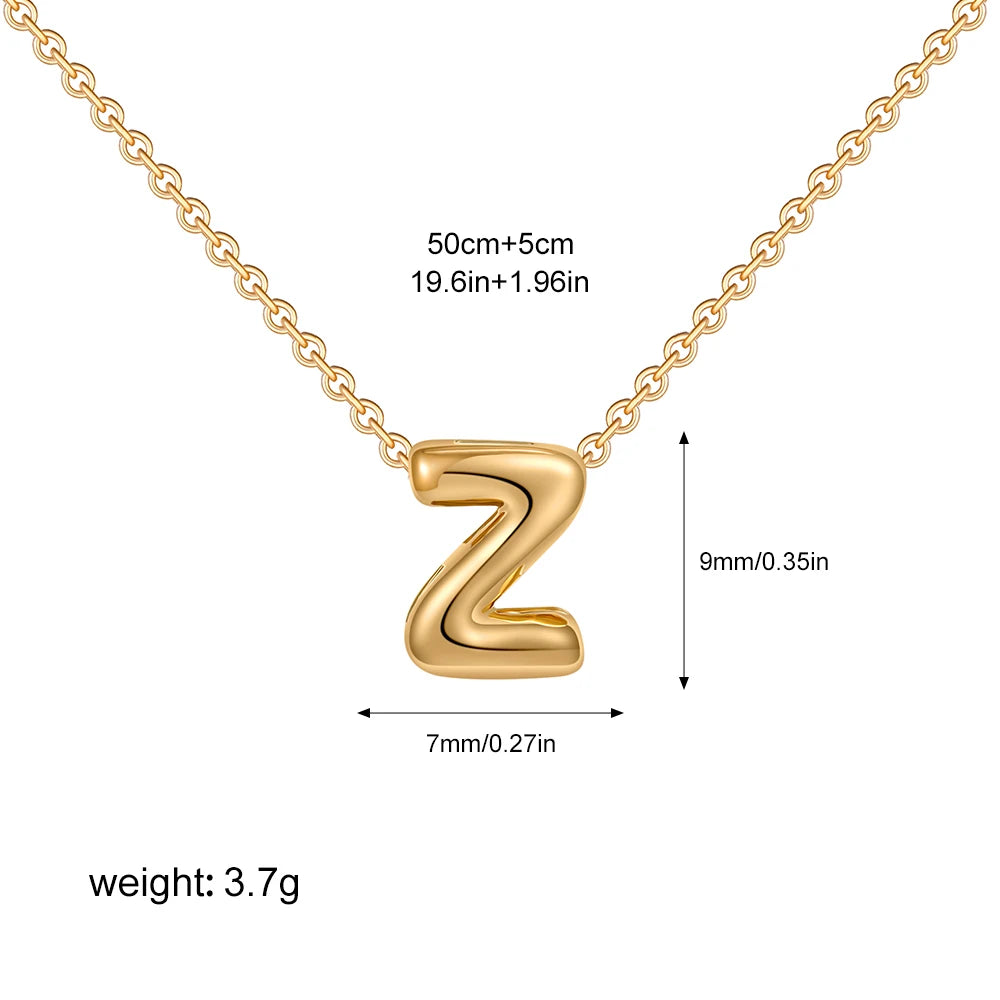 Custom Bubble Letter Necklace
