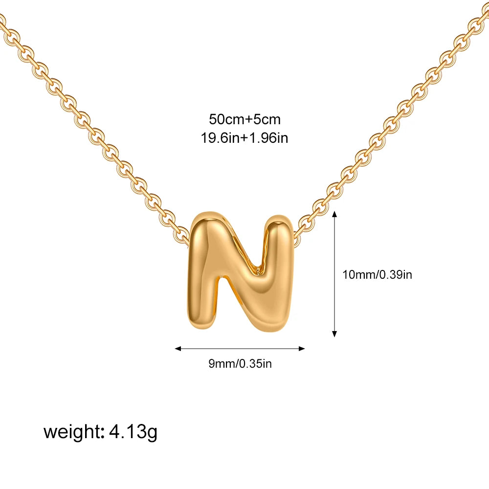 Custom Bubble Letter Necklace
