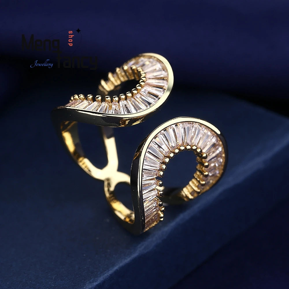 Luxe Muse Baguette-Cut Wave
Ring