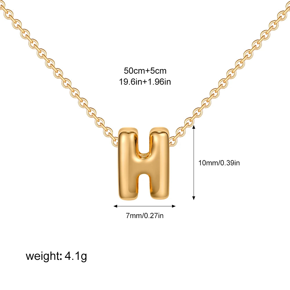 Custom Bubble Letter Necklace