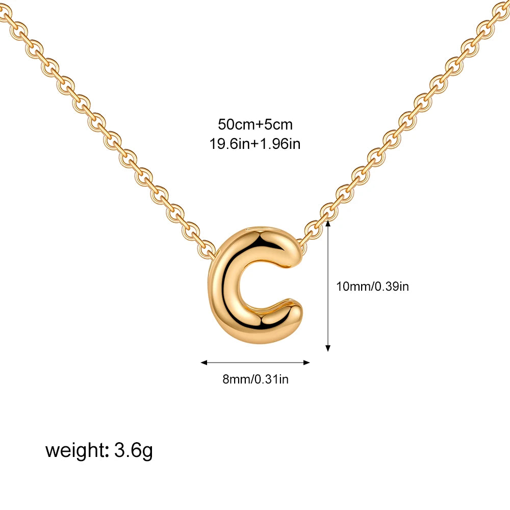 Custom Bubble Letter Necklace