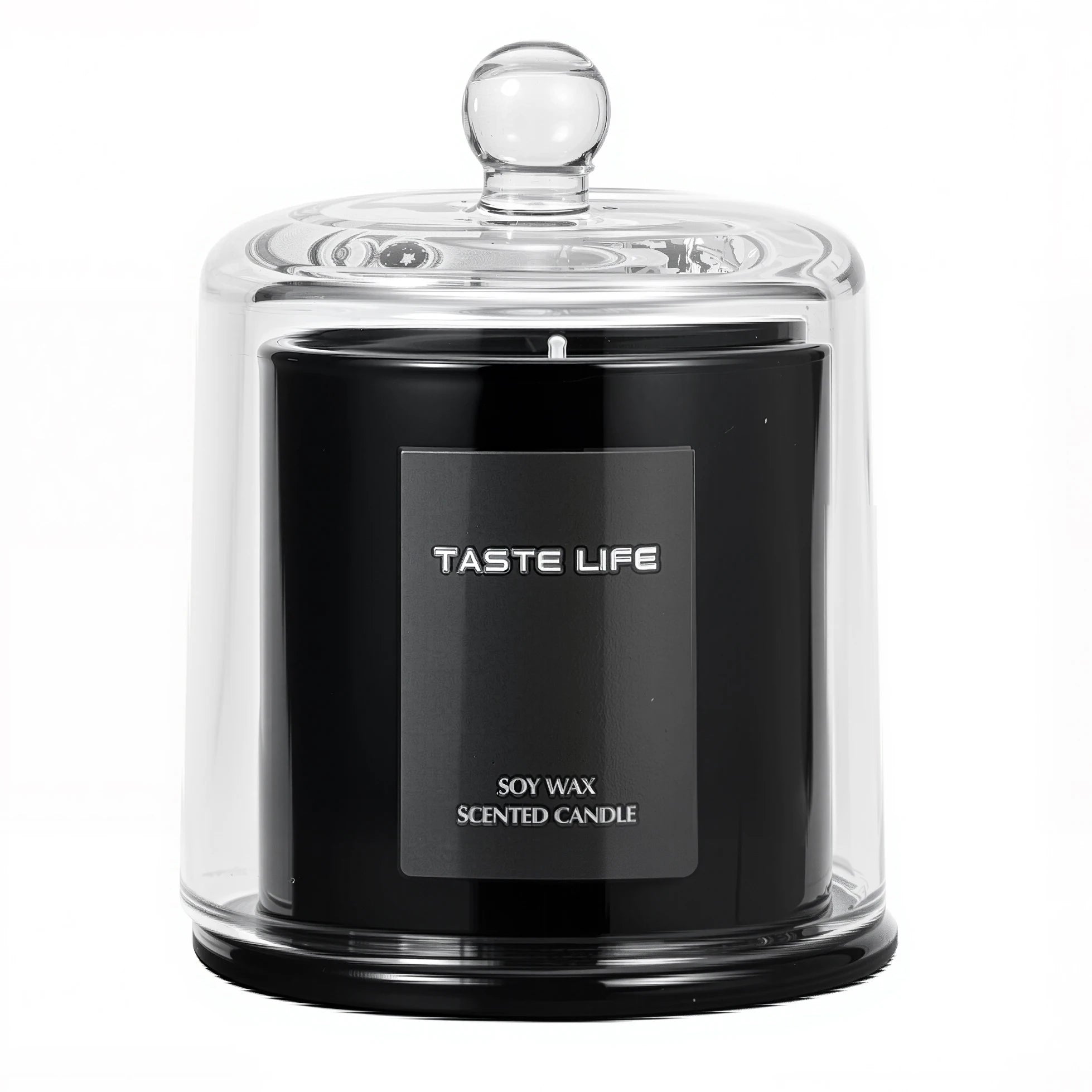 Luxe Soy Candle with Glass Cloche