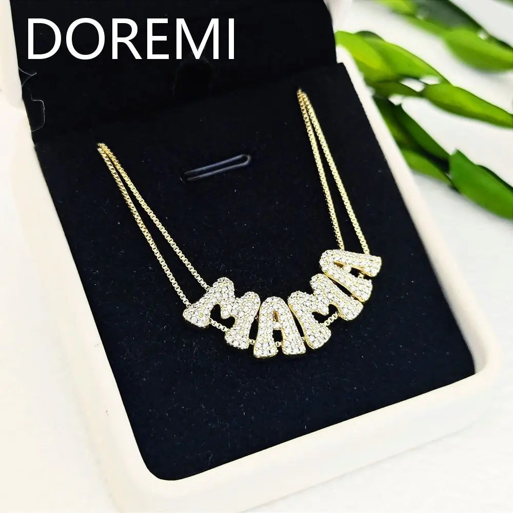 Custom 3D Balloon Name Necklace