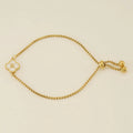 Trèfle Noir 18K Chain Bangle
